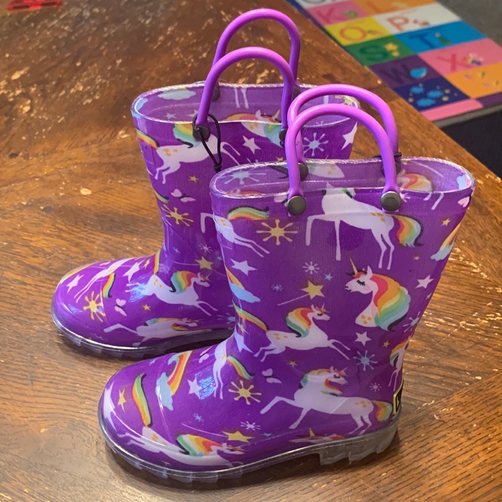 Western chief light up unicorn rain boots